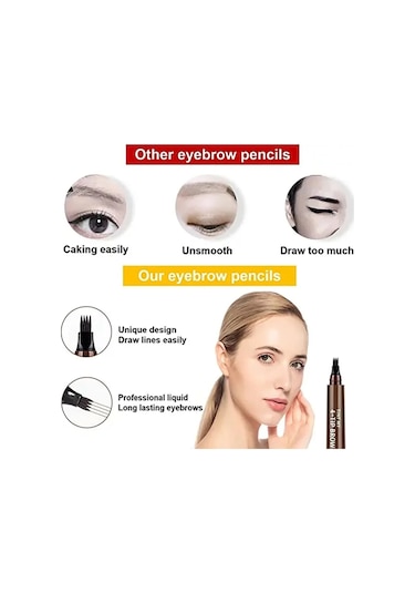 5 Renk Microblading Kaş Kalemi Su Geçirmez Sıvı Kaş Kalemi Uzun Ömürlü Kaş 05 0