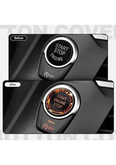 Bmw 1 Serisi F20 Kristal Start Stop Tuş Gümüş