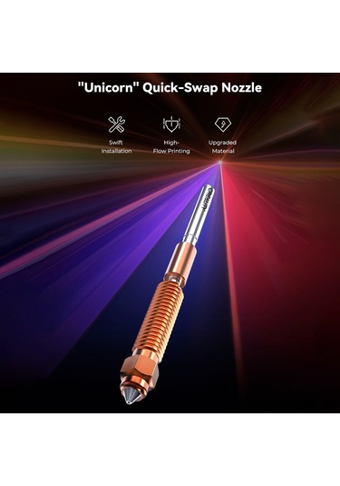 Yaozixa Creality 0.6mm "unicorn" Hızlı Değişim Nozulu: Yüksek Hızda Baskı İçin İdeal, K1, K1 Max, K1c, K1 Se, Ender-3 V3 Uyumlu