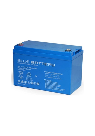 Blue Battery 12 Volt 100 Amper Jel Akü Derin Döngü Blg12-100 Deep