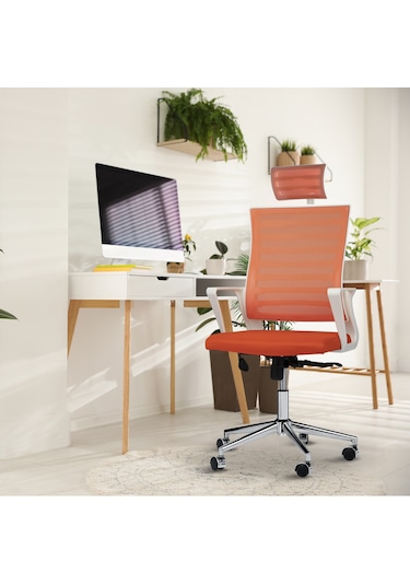 Asbir Mobilya Ceo Fileli Başlıklı Çalışma Koltuğu Ofis Sandalyesi