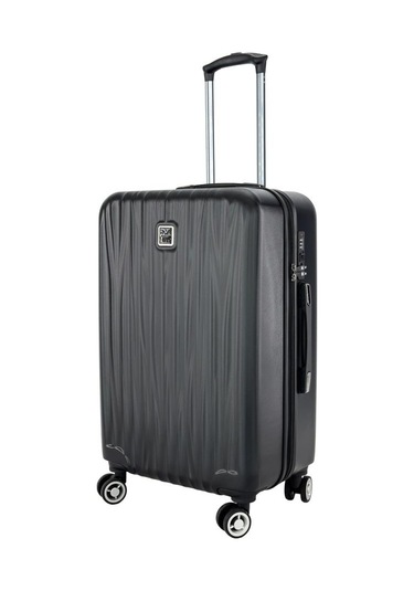 Orta Boy %100 Polikarbon Valiz Siyah 1815
