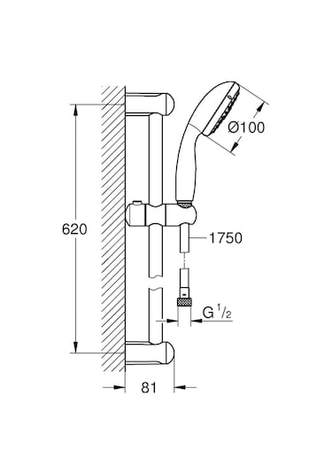 Grohe Tempesta 100 Sürgülü Duş Seti 3 Fonksiyonlu 27644001 Diğer