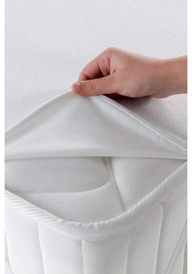 Mycey Sıvı Geçirmez 70x140 Cm Bebek Alezi Pamuklu Köşe Lastikli Beyaz