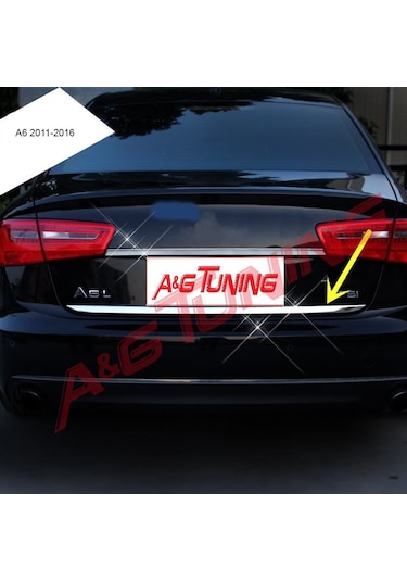 Audi A6 Krom Bagaj Alt Çıta Formlu 2011-2017 Arası Paslanmaz Çelik