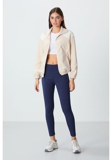 Tommy Life İndigo Yüksek Bel Termal Slim Fit Dar Paça Kadın Tayt - 94577 İndigo