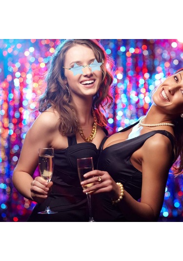 Çift Yıldız Şekilli Güneş Gözlüğü Ay Partisi Hediyesi Komik Kostüm Aksesuarı Diğer