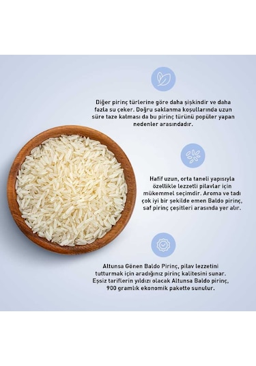 Altunsa Gönen Baldo Pirinç 900 G x 2 Adet