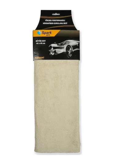 2 Adet Spark 2314 Bej Lazer Kesim Mikrofiber Oto Kurulama Temizlik Pasta Ve Cila Bezi 40x60 Cm.