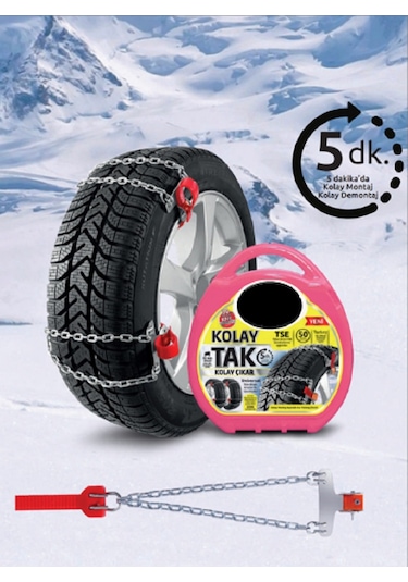 Peugeot 307 Uyumlu Kolay Tak Çıkar Kar Zinciri Pratik Yer Kaplamaz Standart