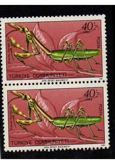 Yararlı Böcekler Iı Hatıra Pulu 40 Lira 1981 Ws0006