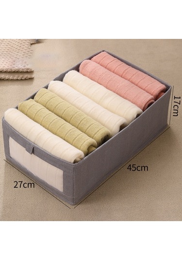 Cbtx Boyut Xl Şeffaf Pencere Elbise Saklama Kutusu Oxford Kumaş Dolap Gardırop Organizatör - Gri