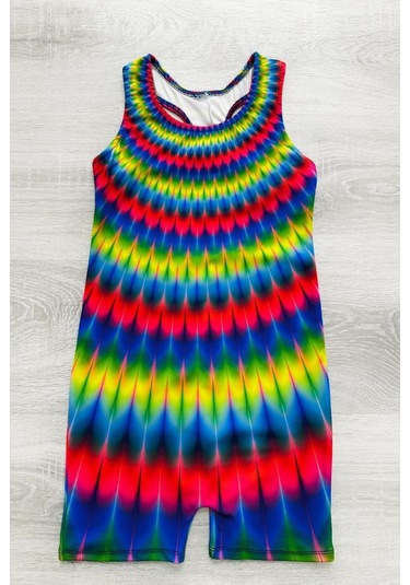 Kız Çocuk Deniz Yüzücü Mayoları Mavi - Beyaz