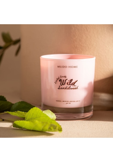 Mudo Home Wıld Sandal Ağacı Mum 200gr Pembe