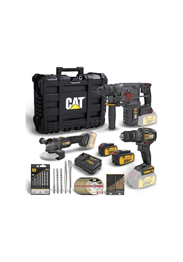 Cat DXK302 DX1010 + DX2150 + DX3131 3 Parça Kombo Set + 39 Parça Aksesuar Seti