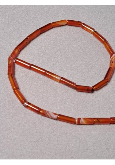 Beautiful Stones Tubular Kırmızı Jasper Boncuklar 202688946