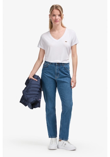 U.S. Polo Assn. U.s. Polo Assn. Kadın Beyaz Tişört Basic 50323448-vr013