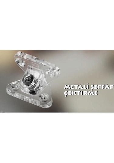 Açılı T Bağlantı Çektirme Şeffaf Köşe Birleştirme Kelebek 10 Adet N11.24064