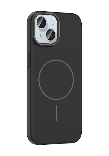 Ariatech Apple Uyumlu iPhone 15 Kılıf Magsafe Şarj Özellikli Ruby Silikon Kapak - Mürdüm Şeffaf