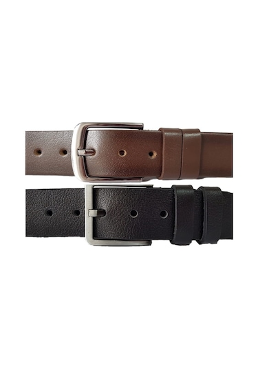 Deribond Hakiki Deri 2 Adet Erkek Kemer