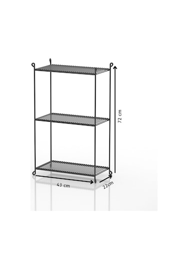 Teknotel Üç Katlı Metal Düzenleyici Ayakkabılık Havluluk Saksılık