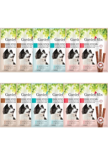 Kuzu-somon-dana Aromalı 3lü Stick Köpek Ödülü 12li Paket