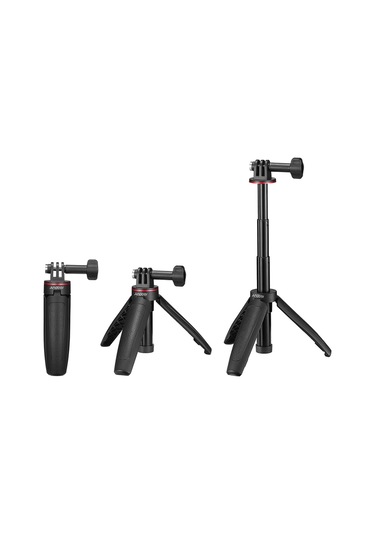 Mini Genişletilebilir Masaüstü Tripod Elde Taşınabilir Aksiyon Kamerası Vlog Selfie Çubuğu Braketi Gopro Hero 9/8/7/6/5 İçin Yedek Siyah