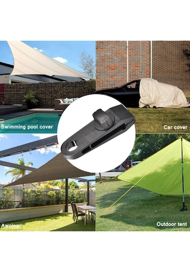 Rox Camping 0113 Abs Tarp Kamp Çadır Tente Branda Klipsi - 6  Adet Siyah