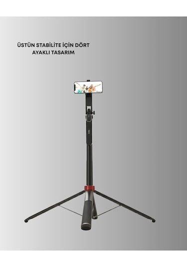 Ayarlanabilir Telefon Tripodu Selfie Stick Çok Açılı Çekim