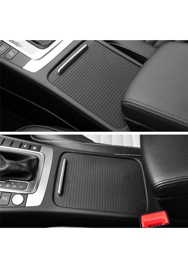 Ön Orta Sürgülü Panjur Bardak Tutucu Stor Perde Kapağı Siyah