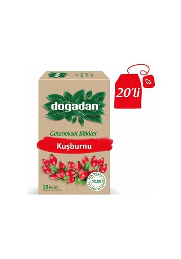 Doğadan Kuşburnu Meyve Poşet Çay 20'li 50 G