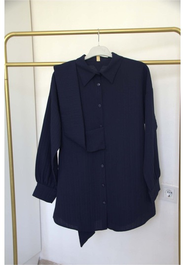 Bağlamalı Gömlek Lacivert