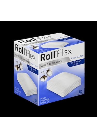 Roll Flex Gaz Kompress 7.5Cm X 7.5Cm 50'Li