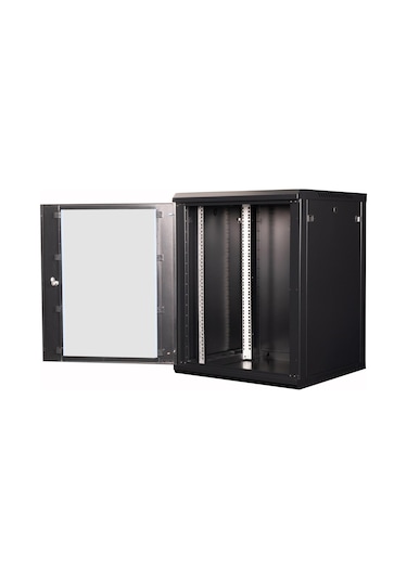 Lande - 15u 19" Duvar Tipi Rack Kabinet Genişlik: 600 Mm Derinlik: 600 Mm Siyah