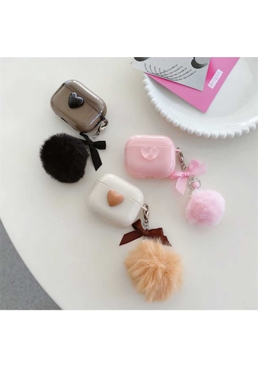 Iphone 3. Nesil Uyumlu Koruyucu Bluetooth Kulaklık Kılıfı Kalp 2 Airpods 3. Nesil