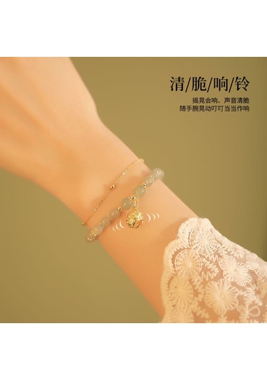 Samdoo Kadınlar İçin Sağlıklı Kullanimlı, Pratik Ve Kompakt Tasarım Çift Zincirli Bilezik - Sevgili Veya Anne Hediyesi Gold