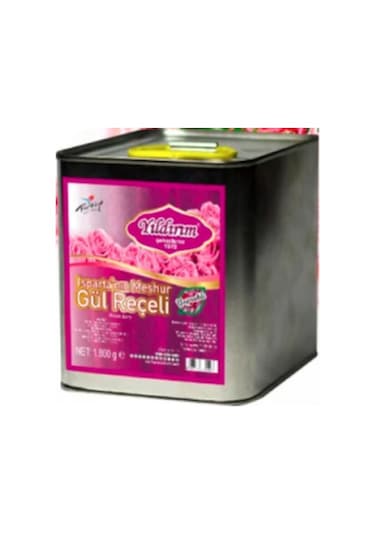 Yıldırım Şekerleme Gül Reçeli Teneke Kutu 1800 G