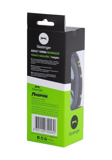 Slazenger Yetişkin Yüzücü Gözlüğü Gl6 Smkeblckblckyellow Siyah