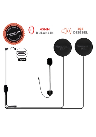 Knmaster Kn2300 Açık Kask Mikrofon Ve Kulaklık