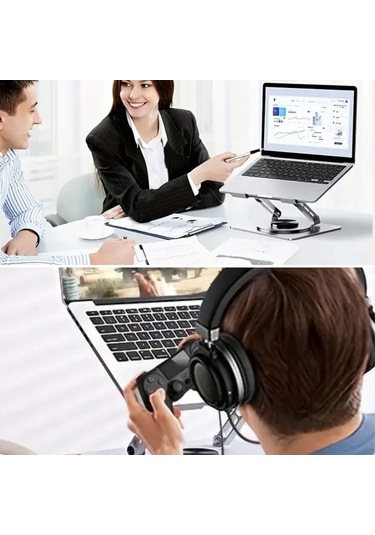 360 Derece Dönebilen Hava Aldıran Laptop Standı 5256 Çok Renkli