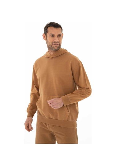 AR-MA Arma Erkek Oversize 2 İplik Kanguru Cepli Kapşonlu Sweatshirt 001