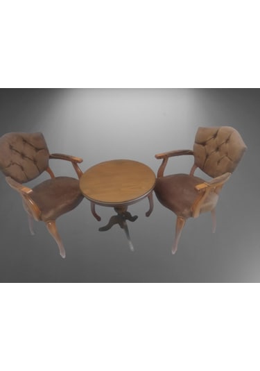 Bengimobilya Fiskos-Berjer Sandalye Kelebek Model Ceviz Natüre Babyface Kapito