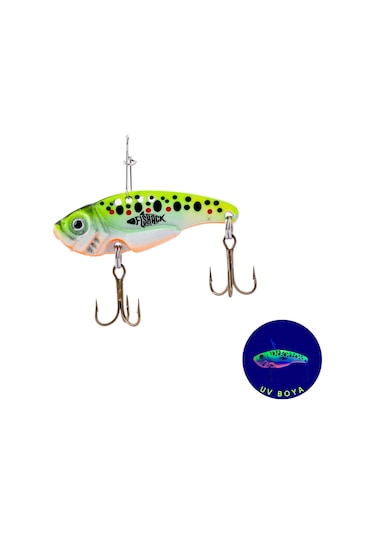 Vibrasyon Yem - Lrf/spin Jig - Fishack Vibrax - 7g 40mm - Fire Gill - Uv Boyalı