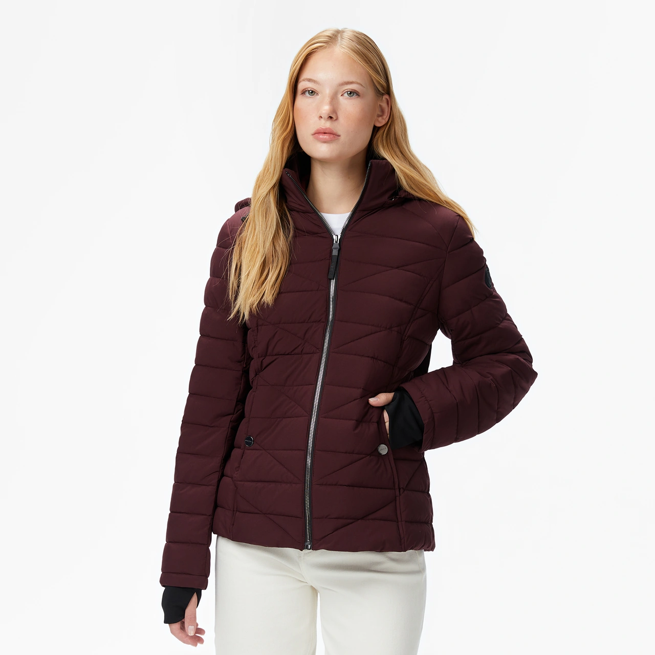 Nautica Kadın Bordo Regular Fit Mont Desenli 117003891 Bordo