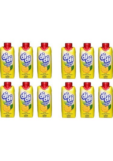 Çaykur Didi Limon Aromalı Soğuk Çay Kutu 330 Ml X 12 Adet