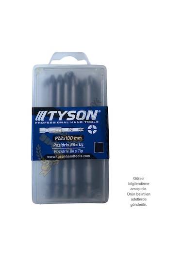 Kupa Tyson Vidalama Ucu Bits Uç - Pz2 Yıldız - 10 Cm. - 20 Adet