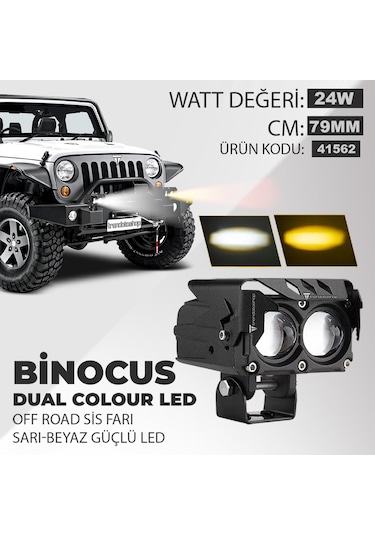 Binocus Çift Renkli Universal Off Road Sis Farı Mini Spot Lens Le