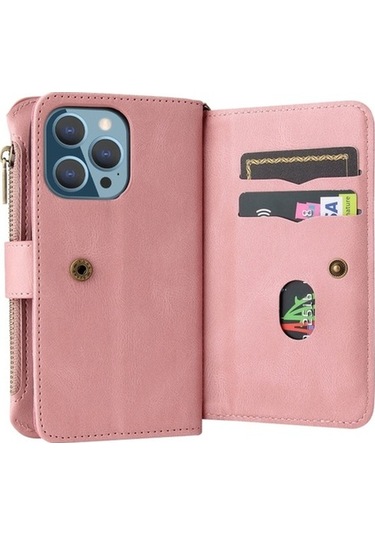 Bloomnest 13 Pro Cbtx İphone Uyumlu Skin, Pu + Tpu Hissedi, 15 Kartlı Kapı, Uyumlu, Koruyucu Diğer