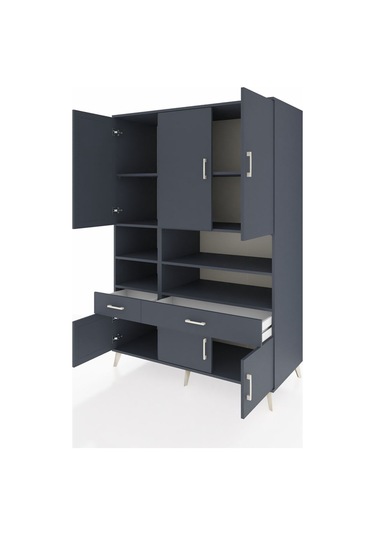 Kronos Dolap 8 Raflı 2 Çekmeceli 6 Kapaklı 132x59x195 Antrasit-antrasit/antrasit Antrasıt/antrasıt Kronos Dolap 8 Raflı 2 Çekmeceli 6 Kapaklı 132x59x195 Antrasit-antrasit/antrasit Antrasıt/antrasıt