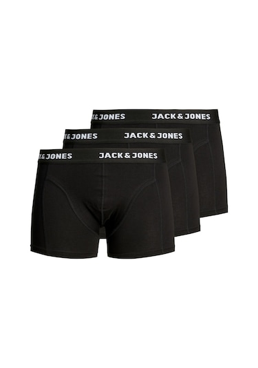 Jack & Jones 12171944 Erkek Boxer 3'Lü Siyah
